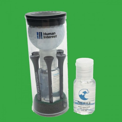 Custom Golf Ball Tubes W/ Hand Sanitizer